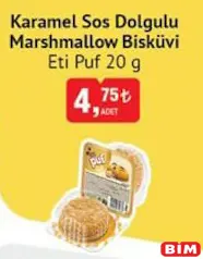 ETİ PUF KARAMEL SOS DOLGULU MARSHMALLOW BİSKÜVİ 20 G ETİ PUF KARAMEL SOS DOLGULU MARSHMALLOW BİSKÜVİ 20 G